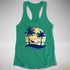 Demisexual Pride Hammock Summer Beach Sunset Racerback Tank - Kelly Green